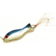 Als Goldfish Saltwater Series Goldfish with 3/0 Single Hook and Hackle Feather 2-3/4in, Neon Blue, 1/2oz, G300-SNB