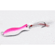 Als Goldfish Saltwater Series Goldfish with 3/0 Single Hook and Hackle Feather 2-3/4in, White Pink, 1/2oz, G300-SWP