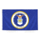 Annin Flags US Airforce Nylon Flag, Blue/White/Gold, 3ft x 5ft, 439010R