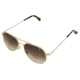 AO Flight Gear General Sunglasses, Wire Spatula, Gold Frame, Polycarbonate Gradient Brown Lens, 52mm, 32602