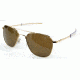 AO Original Pilot Sunglasses, Bayonet, Gold Frame, HC Amber Poly Lens, Polarized, 52mm, 30005
