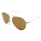 AO General Sunglasses, Silver, Amber Poly Lens, Wire Spatula, 52mm, Polarized S-PHCAP-WS-52