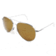 AO General Sunglasses, Silver, Amber Poly Lens, Wire Spatula, 58mm, Polarized S-PHCAP-WS-58