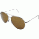 AO General Sunglasses, Silver, Wire Spatula, Brown Glass Lenses, 52mm, Polarized S-CBPG-WS-52