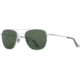 AO Original Pilot 4 Sunglasses, Matte Silver Frame, Green Glass Lens, 55-20-145, OP-455STSMGNG