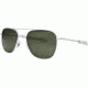 Open Box, Dealer Demo, AO Original Pilot Sunglasses, Bayonet, Silver Frame, Green Glass Lenses, 57mm, 32207