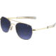 AO Original Pilot Sunglasses, Bayonet, Gold Frame, Polycarbonate Gradient Blue Lens, 57mm, 30199