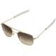 AO Original Pilot Sunglasses, Bayonet, Gold Frame, Polycarbonate Gradient Brown Lens, 57mm, 30085