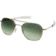 AO Original Pilot Sunglasses, Bayonet, Gold Frame, Polycarbonate Gradient Green Lens, 57mm, 30200