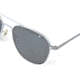 AO Original Pilot Sunglasses, Bayonet, Matte Chrome Frame, CC Gray Poly Lens, Polarized, 55mm, 30196
