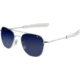 AO Original Pilot Sunglasses, Bayonet, Silver Frame, Polycarbonate Gradient Blue Lens, 55mm, 32243