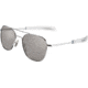 AO Original Pilot Sunglasses, Bayonet, Silver Frame, Silver Mirror Lens, 52mm, 30623