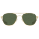 AO Original Pilot Sunglasses, Gold Frame, 55 mm Calobar Green SkyMaster Glass Lenses, Bayonet Temple, Polarized, 738921549451