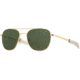 AO Original Pilot Sunglasses, Gold Frame, 57 mm Calobar Green SkyMaster Glass Lenses, Bayonet Temple,OP-157BTCLGNG
