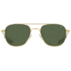 AO Original Pilot Sunglasses, Gold Frame, 57 mm Calobar Green SkyMaster Glass Lenses, Bayonet Temple,OP-157BTCLGNG