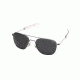 AO Original Pilot Sunglasses, Bayonet, Matte Chrome Frame, True Color Gray Glass Lens, 55mm, 10716-882
