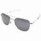 Open Box, Dealer Demo, AO Original Pilot Sunglasses, Bayonet, Silver Frame, True Color Gray Glass Lens, Polarized, 55mm, 32124