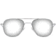 AO Original Pilot Sunglasses, Silver Frame, 57 mm SunFlash Silver Mirror SkyMaster Glass Lenses, Bayonet Temple,738921564706