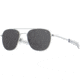 AO Original Pilot Sunglasses, Silver Frame, 57 mm True Color Gray SkyMaster Glass Lenses, Bayonet Temple,OP-257BTCLGYG