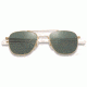 AO Original Pilot Sunglasses, Bayonet, Gold Frame, True Color Gray Glass Lens, 52mm, 30000