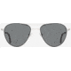 AO Sebring Sunglasses - Womens, Black Silver Frame, True Color Gray AOLite Nylon Lenses, 55-19-140, SEB155STTOGYN