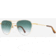AO Sebring Sunglasses - Womens, White Gold Frame, SunVogue Green Gradient AOLite Nylon Lenses, 55-19-140, SEB355STHAEGN