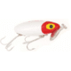 Arbogast Jitterbug Topwater Lure, 2in, 1/4 oz, Floating, White/Red Head, G630-01