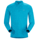 Accelerator Long Sleeve Zip Neck Shirt - Mens-Riptide-Large