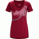 Arc'teryx Afterglo Short Sleeve V-Neck - Women's-Scarlet-Small