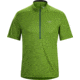 Arc'teryx Velox Zip Neck Short Sleeve Shirt - Men's -Gator-Medium