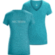 Maple Short Sleeve V-Neck - Womens -Cerulean-X-Small