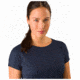 Arcteryx Taema Crew Shirt with Short Sleeve - Womens, Black Sapphire, Large, 371853