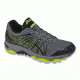 Asics Gel-FujiTrabuco 3 Trail Running Shoe - Mens-Storm/Black/Lime-Medium-12 US