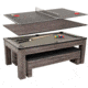Atomic Hampton 3-In-1 Combo Game Table Billiards, Ping Pong, Dining, Grey wood grain, G05302W