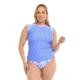 Body Glove Petals Exhale Rashguard Plus Size - Periwinkle 87824FEF, 3X, Petals Periwinkle, 39-615745X-Periwinkle-3X