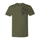 Bakcou Offset Shield Tee Shirt, Army Green, Small, 9501584273947