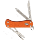 Baladeo Barrow Keychain Folding Knife, Closed 2.25in, Blade 2Cr13 SS Standard Edge Satin, Handle Orange Aluminum, ECO169