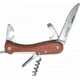 Baladeo Barrow Multi Function Knife Multi-Tools, Folding Knife, 3.5in Closed, Padauk Wood Handle, ECO173