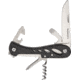 Baladeo Barrow Multitool 7 Tools Folding Knife, 2Cr13 SS Tools Blade, Black Aluminum Handles With Rubberized Finish, ECO161