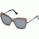 Balenciaga BA0087 Sunglasses - Shiny Gumetal Frame Color, Smoke Mirror Lens Color