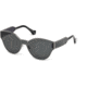 Balenciaga BA0096 Sunglasses - Shiny Dark Ruthenium Frame Color, Smoke Lens Color