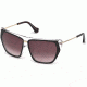 Balenciaga BA0105 Sunglasses - Black Frame Color, Gradient Bordeaux Lens Color