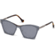 Balenciaga BA0106 Sunglasses - Shiny Light Ruthenium Frame Color, Smoke Mirror Lens Color