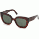 Balenciaga BA0130 Sunglasses - Red Havana Frame Color, Green Lens Color