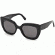 Balenciaga BA0130 Sunglasses - Shiny Black Frame Color, Smoke Lens Color
