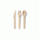 Bambu All Occasion Veneerware Bamboo Compostable Utensils-Knife, Fork, Spoon.Package of 24, Natural, 6 1/2in, 061400