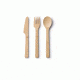 Bambu Bamboo Knife, Fork Spoon Set, Natural, Natural, 7 1/4in, 054600
