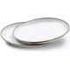 Barebones Enamel Deep Plate Set - Set of 2, Eggshell, CKW-391