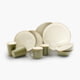 Barebones Enamelware 2-Tone Dining Collection - Olive Drab, CKW-1027