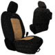 Bartact Front Seat Covers for a 2019 plus Jeep Gladiator, Black/Khaki, JTTC2019FPBK